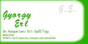 gyorgy erl business card